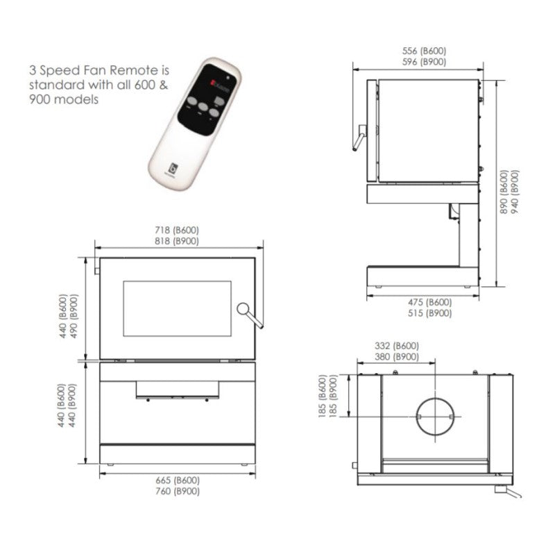 Blaze B900 Freestanding Wood Heater