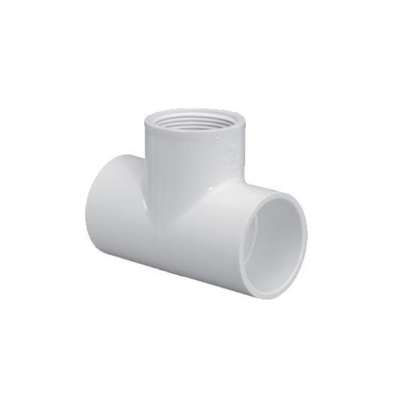 PVC Pressure Tee - SWJ Socket x FI BSP Thread