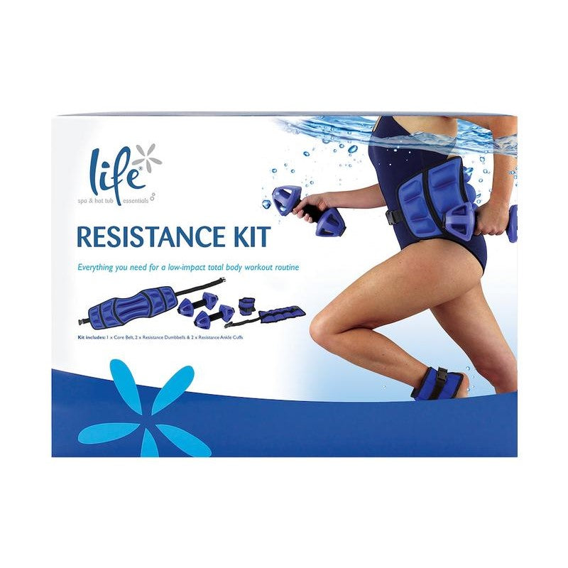 Life Resistance Pool Fitness Kit with Core Belt, Dumbbells and Ankle Cuffs | Hydrotherapy