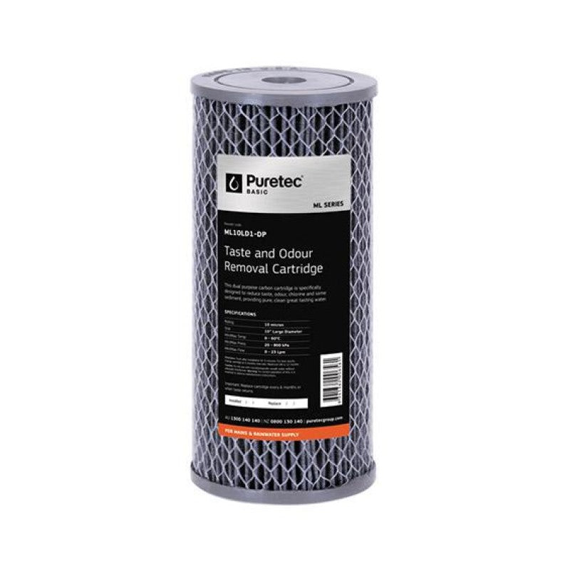 Puretec Multi Purpose Carbon Large Diameter Filter Cartridge 10" 10 Micron