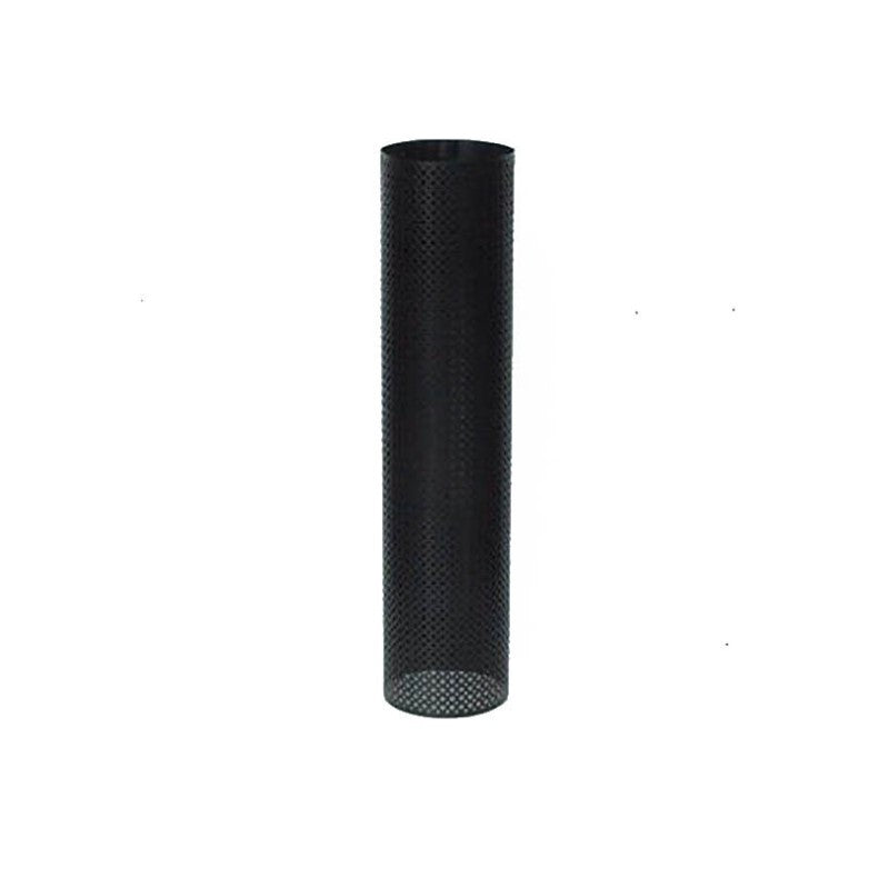 Flue Perforated Club and Round Deco Mesh 8" Black
