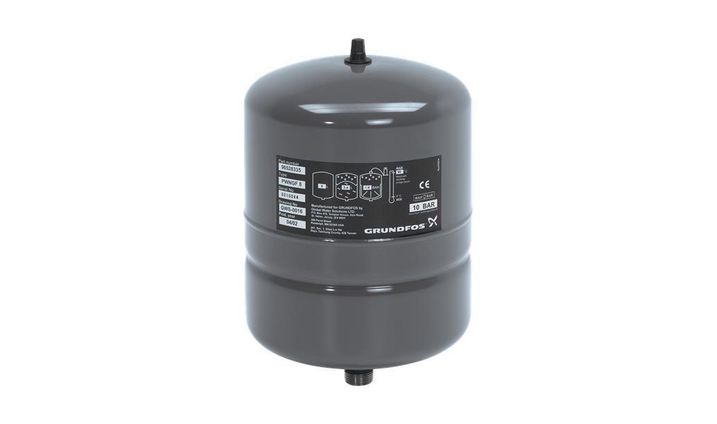 Grundfos 8L Steel Pressure Tank GC-H-8 PN10 1" M BSP