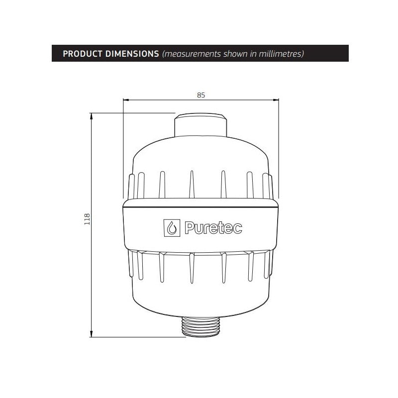 Puretec SF240-CH Double-Life Shower Filter System