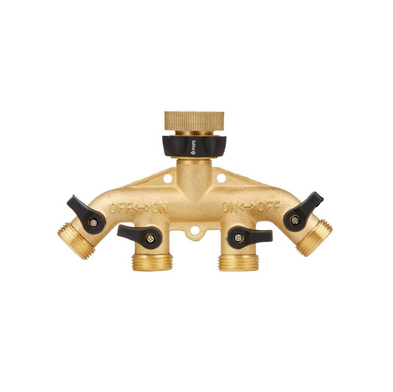 Pope 4 Way Tap Comfort Grip Brass Threaded | CLEARANCE