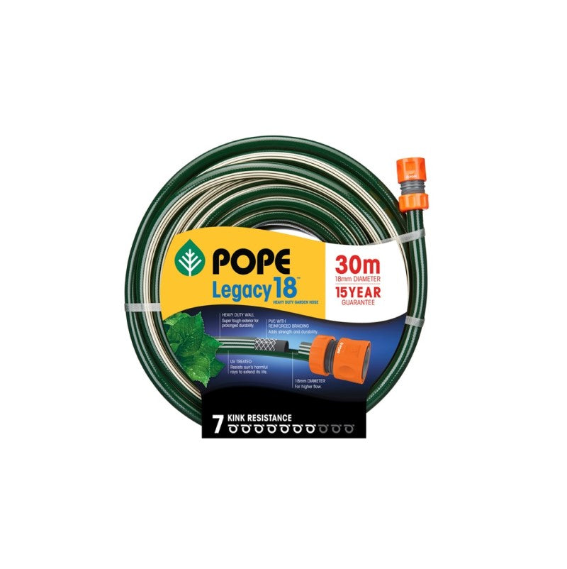 Pope Legacy Garden Hose 30m x 18mm | CLEARANCE