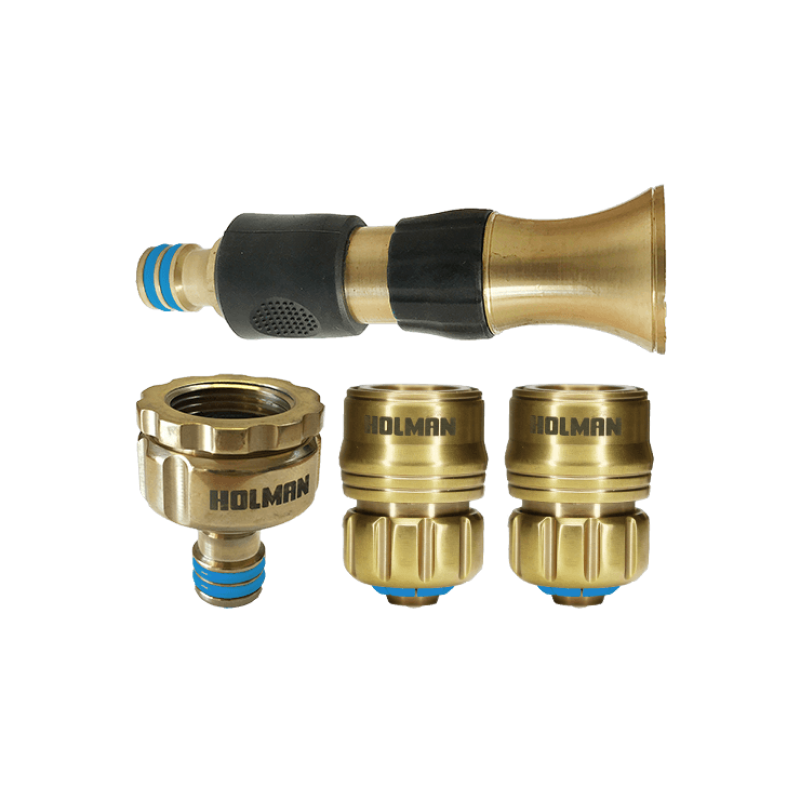 Hose Nozzle Connector Set Brass 12mm Grip N Lock | CLEARANCE