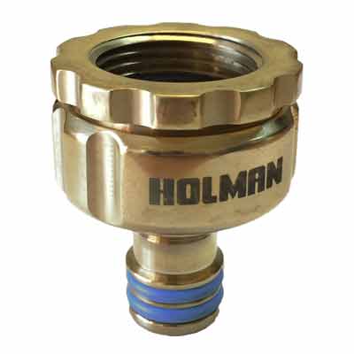 Holman 12 mm Brass Universal Tap Adaptor Grip N Lock