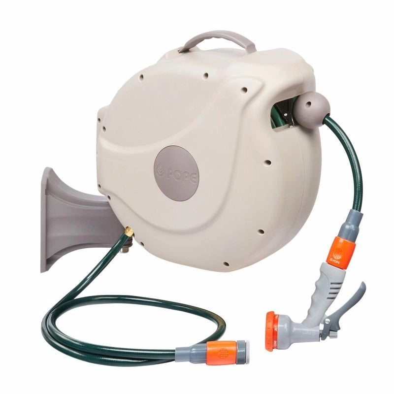 Pope Retractable Hose Reel with Trigger Watering Attachment 30m