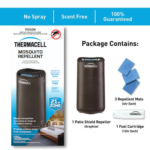 Thermacell Mosquito Repeller Mini Halo Table Top Graphite